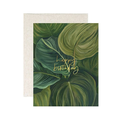 1Canoe2 1Canoe2 Birthday Card - Green Leaves Birthday