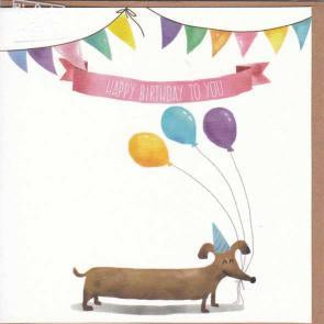 Paper Street Greeting Card - Happy Birthday Balloon Dog