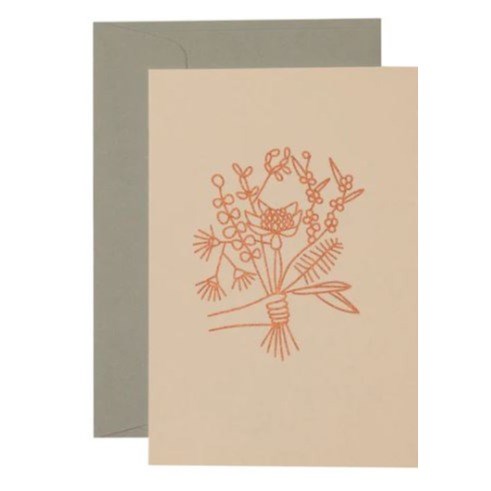 Me & Amber Greeting Card - Native Bunch, Copper Ink on Blush