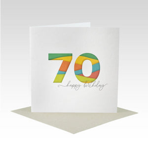 Rhicreative Greeting Card - 70th Birthday Card