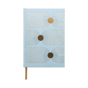 Designworks Cloth Cover Notebook - Medium, Arch Dot, Blue