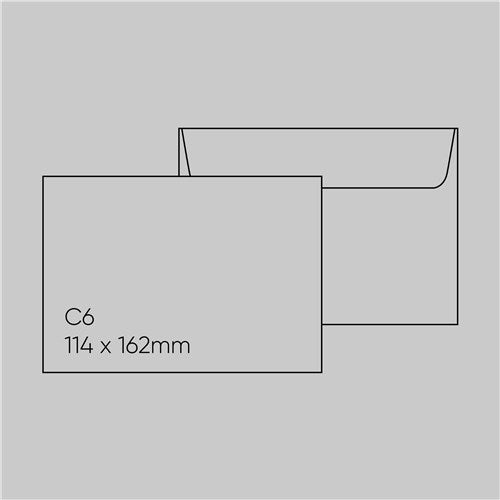 C6 Envelope (114x162mm) - Sirio Color Perla Grey, Pack of 10