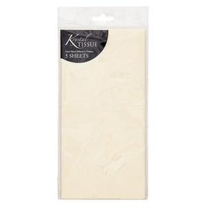 Krystal Tissue Paper - Pack of 5 sheets, Cream