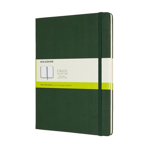 Moleskine Hard Cover Notebook - Plain, Extra Large, Myrtle Green