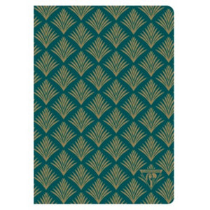 Clairefontaine Sewn Spine Notebook - Neo Deco Collection, A5, Ruled, Emerald Green
