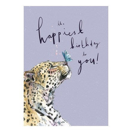The Art File Greeting Card - Snowtap, Leopard Wishes