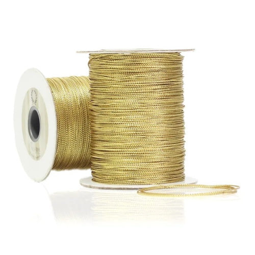 Cord: 1.4mm Metallic String - Gold (per metre)