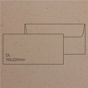 DL Envelope (110 x 220mm) - Elephant Paper Natural, Single
