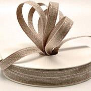 Ribbon: 10mm Double Stitch Linen - Pale Pink (per metre)
