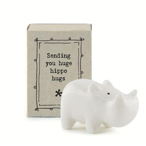 East of India Mini Matchbox - Little Hippo