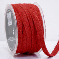 Ribbon: 10mm Jute Tape - Red (per metre)