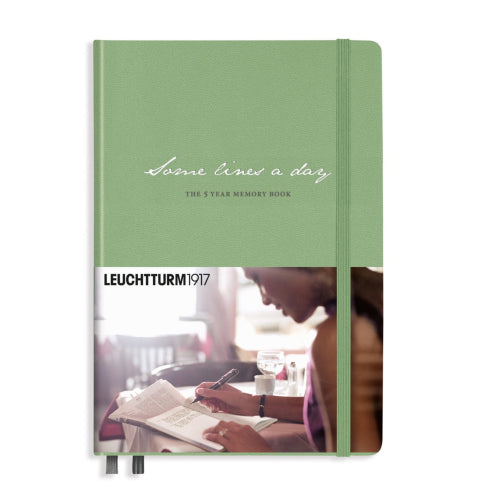 Leuchtturm1917 Notebook - Some Lines A Day 5 Year Memory Book, A5, Sage