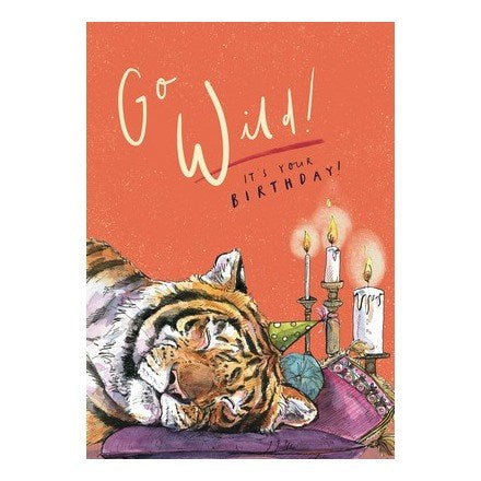 The Art File Greeting Card - Snowtap, Go Wild Tiger