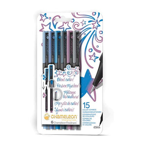 Chameleon Fineliner Pens - Starter Set, Cool, 6 Colours