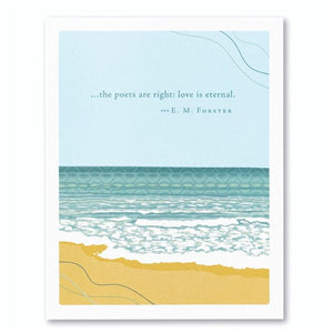 Positively Green Sympathy Card - ... the poets are right: love is eternal.