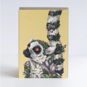 Marini Ferlazzo Greeting Card - World Animal Protection Coloured Series, Ring-Tailed Lemur