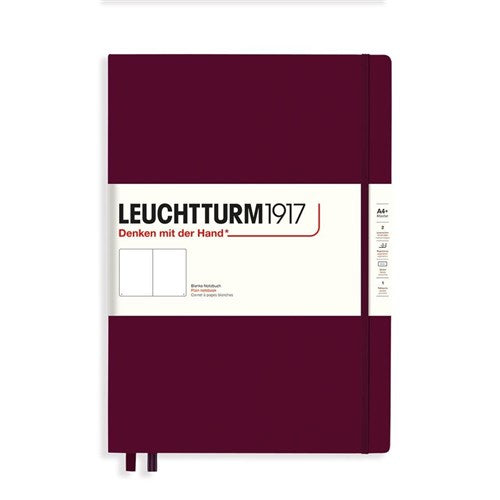 Leuchtturm1917 Notebook - Plain, A4+, Port Red