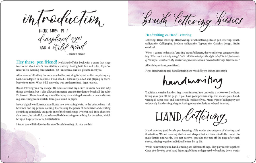 Brush Lettering from A - Z | Peter Pauper Press | Paperpoint Stationery South Melbourne
