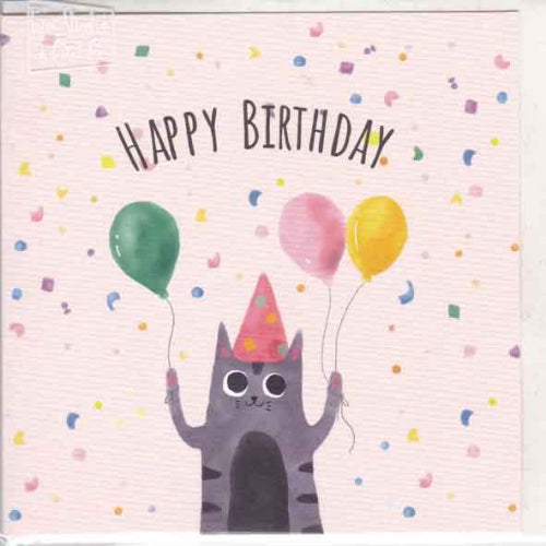 Paper Street Greeting Card - Happy Birthday Cat