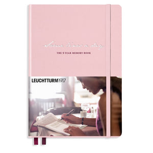 Leuchtturm1917 Notebook - Some Lines A Day 5 Year Memory Book, A5, Powder Pink