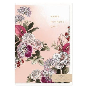Typoflora Greeting Card - Mother's Day Pink