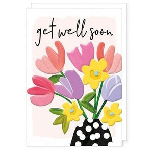 Rosanna Rossi Greeting Card - Get Well Soon, Bouquet of Flowers