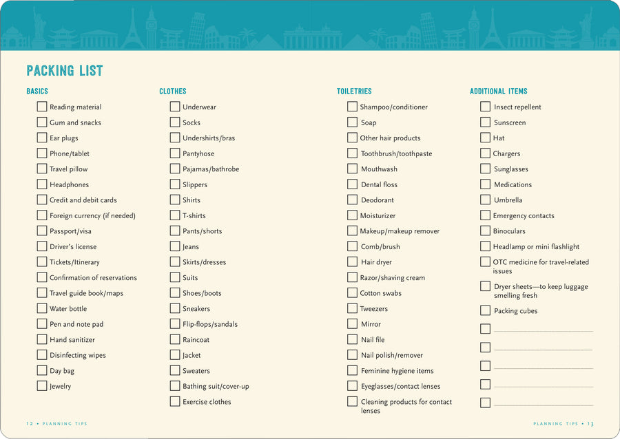 Travel Planner Checklist