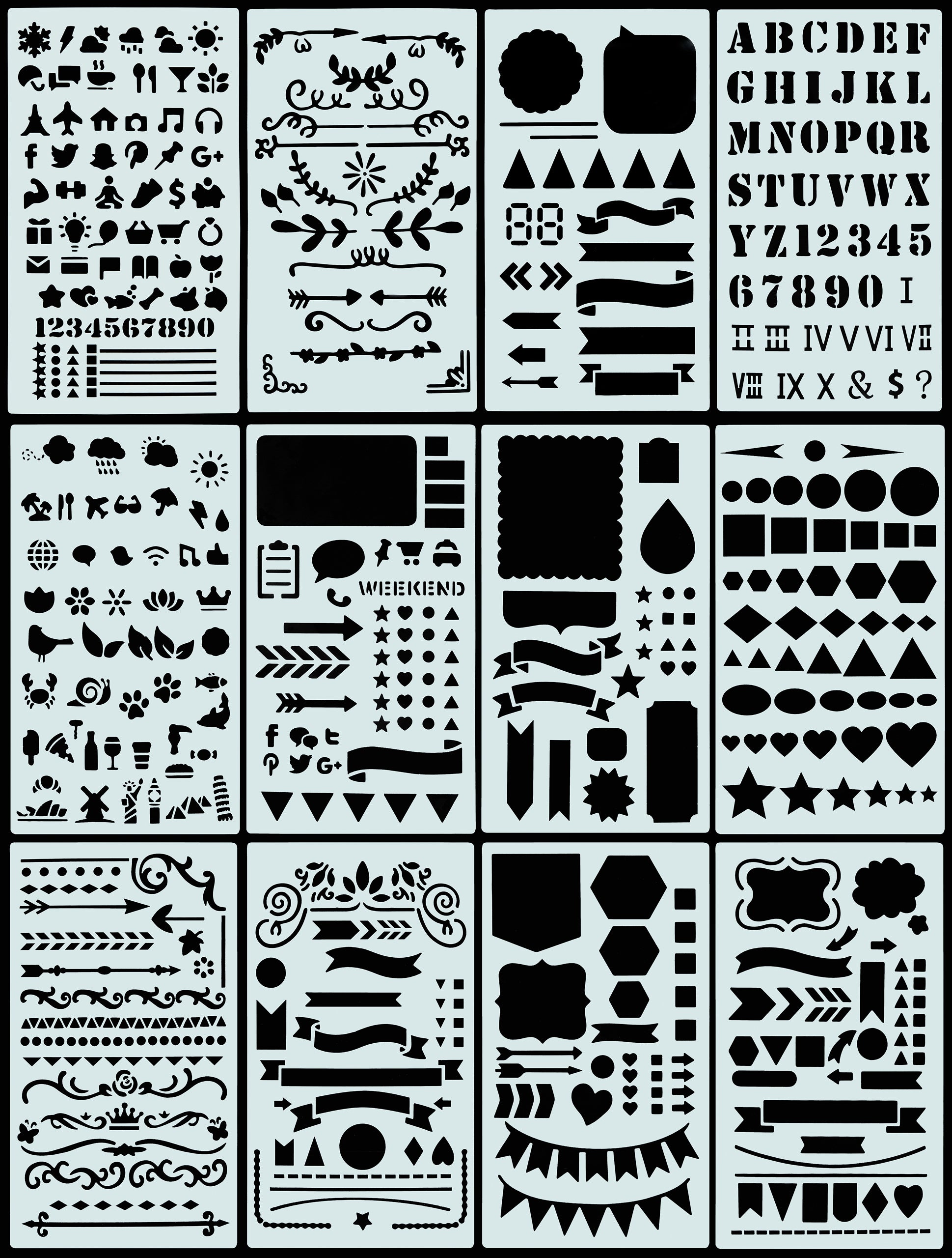 Essentials Dotted Journal Stencil Set - Paperpoint