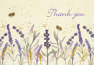 Thank You Card Set - Lavender & Honey