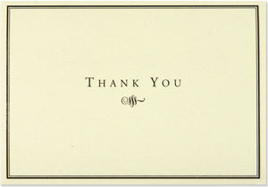 Thank You Card Set - Black & Cream