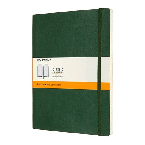 Moleskine Soft Cover Notebook - Ruled, Extra Large, Myrtle Green