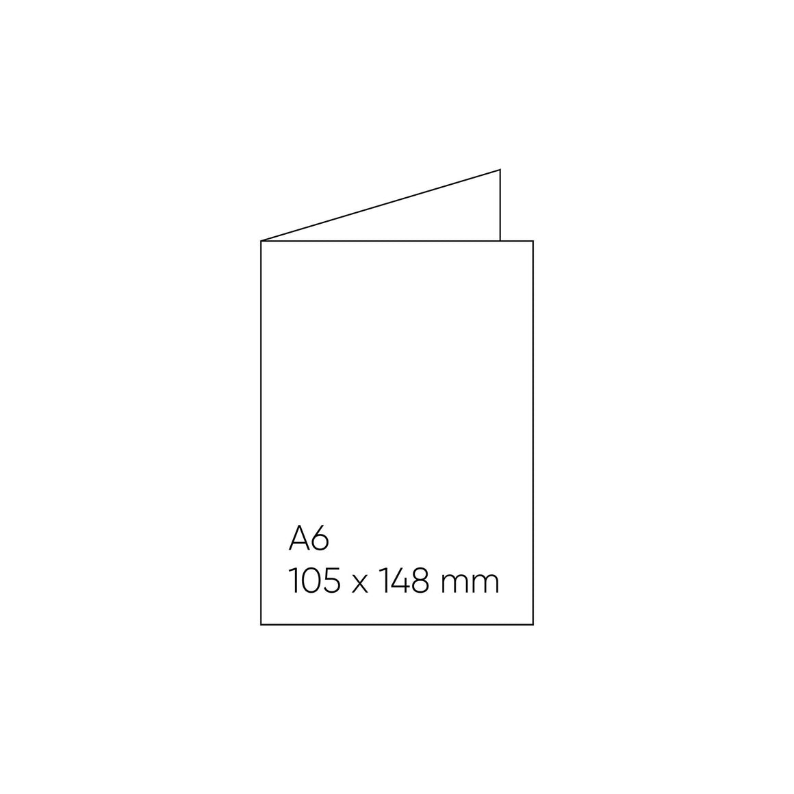 Blank Note Cards - A6 (105 x 148mm), Folded, White, Pack of 10