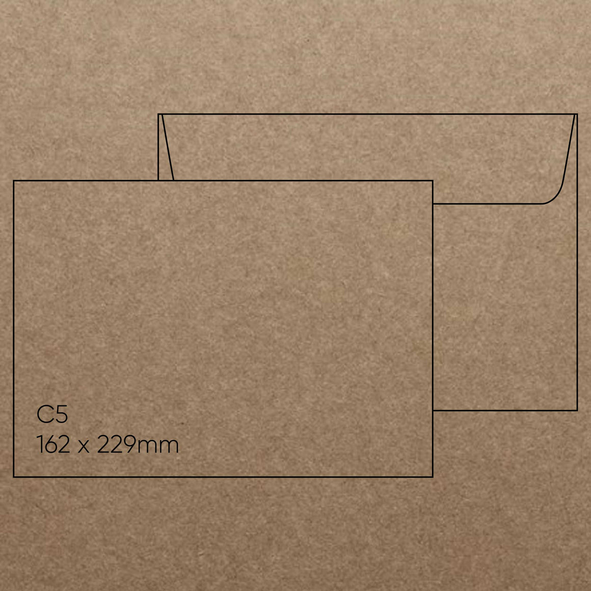 C5 Envelope (162 x 229mm) - Buffalo Kraft, Pack of 10