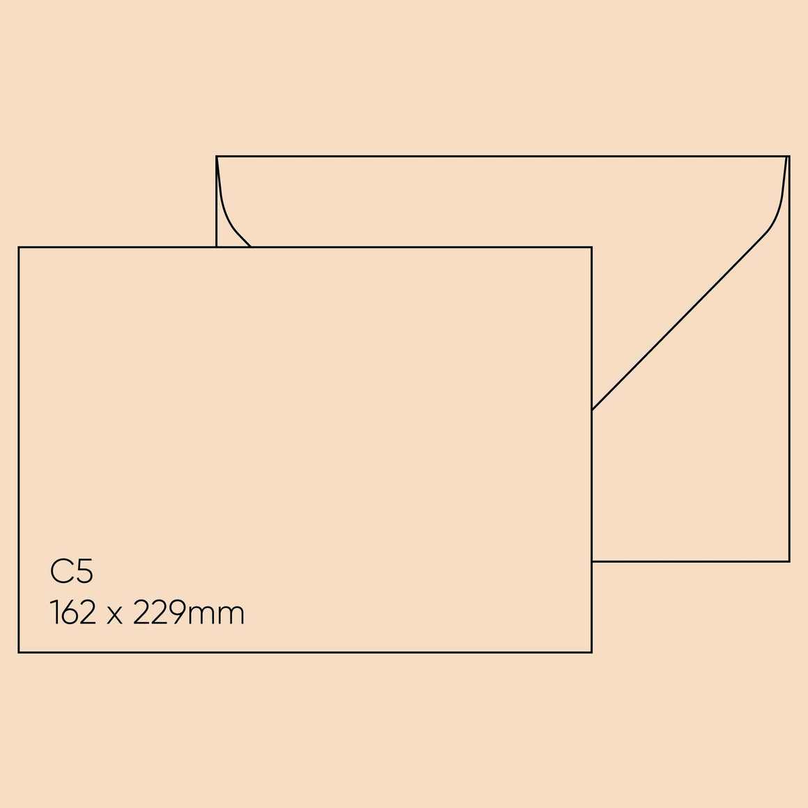 C5 Envelope (162 x 229mm) - Gmund Colors Matt 'Nude', Single