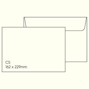 C5 Envelope (162 x 229mm) - Via Felt Cream White, Pack of 10