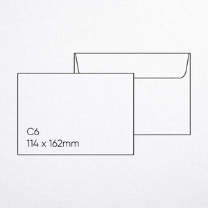 C6 Envelope (114x162mm) - Sirio Pearl Ice White, Pack of 10