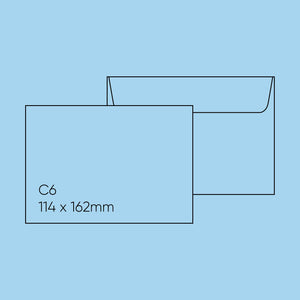C6 Envelope (114x162mm) - Popticks, Ocean Blue, Pack of 10