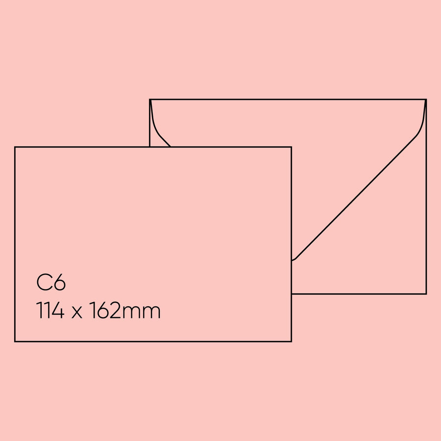 C6 Envelope (114x162mm) - Bloom Blush, Pack of 10