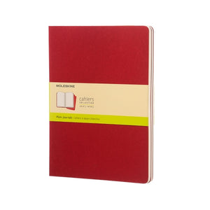Moleskine Cahier Notebook - Plain, Extra Large, Red