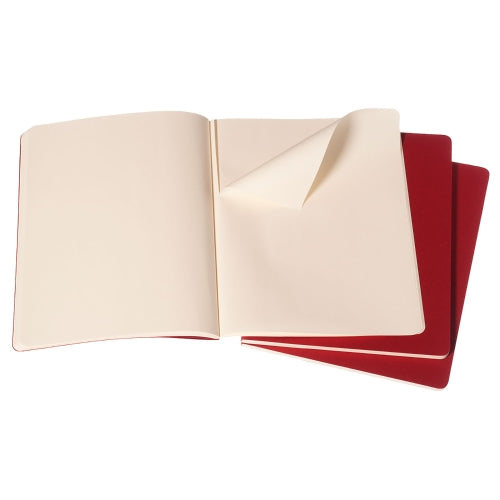 Moleskine Cahier Notebook - Plain, Extra Large, Red