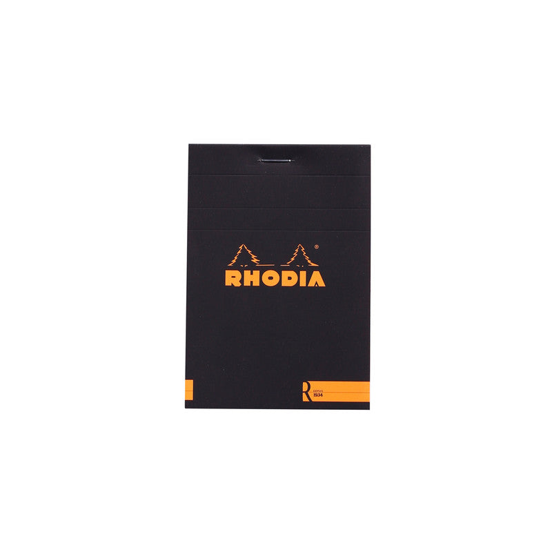 Rhodia #12 Premium Notepad - Plain, 9 x 12cm, Black - Paperpoint