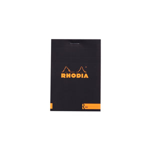 Rhodia #12 Notepad - Plain, 9 x 12cm, Black