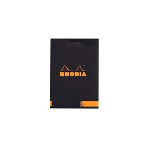 Rhodia #12 Premium Notepad - Ruled, 9 x 12cm, Black
