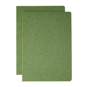 Clairefontaine Essentials Stapled Twin Set Notebooks - A4, Ruled, Green
