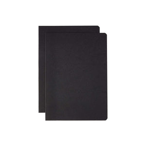 Clairefontaine Essentials Stapled Twin Set Notebooks - A5, Plain, Black