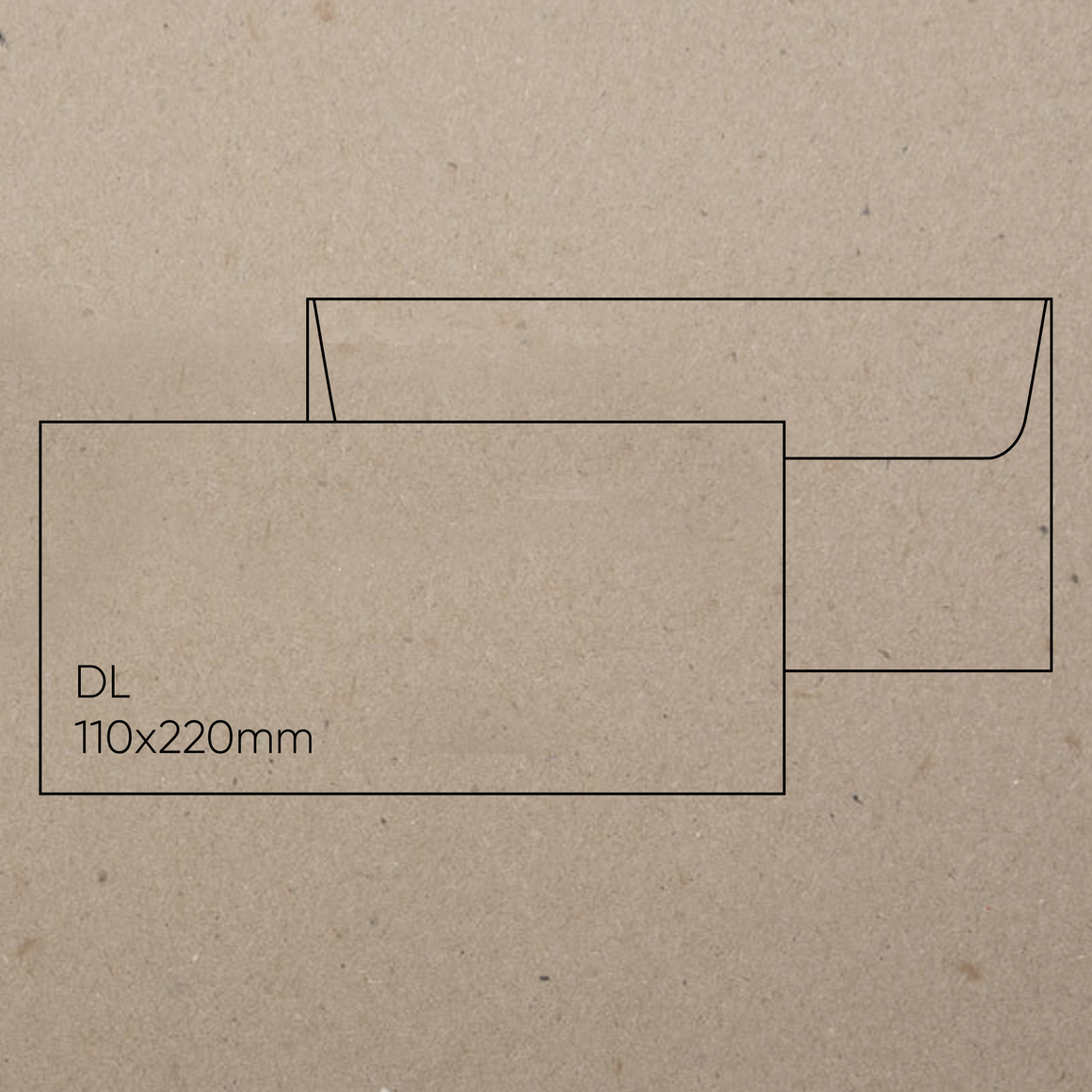 DL Envelope (110 x 220mm) - Botany Natural, Pack of 10