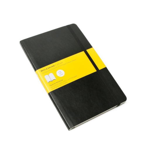 Moleskine Soft Cover Notebook - Squared, Large, Black | Moleskine | Paperpoint Stationery South Melbourne
