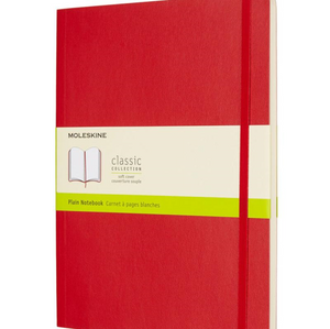 Moleskine Soft Cover Notebook - Plain, Extra Large, Scarlet Red | Moleskine | Paperpoint Stationery South Melbourne