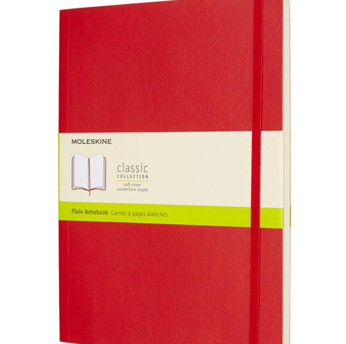Moleskine Soft Cover Notebook - Plain, Extra Large, Scarlet Red | Moleskine | Paperpoint Stationery South Melbourne
