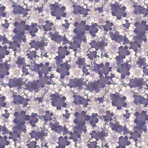 Chiyogami Paper - A4, Purple Blossoms